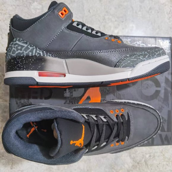 CT8532-080 Nike Air Jordan 3 Retro Grey Black retro blue Shoe size US 9 - Picture 1 of 7